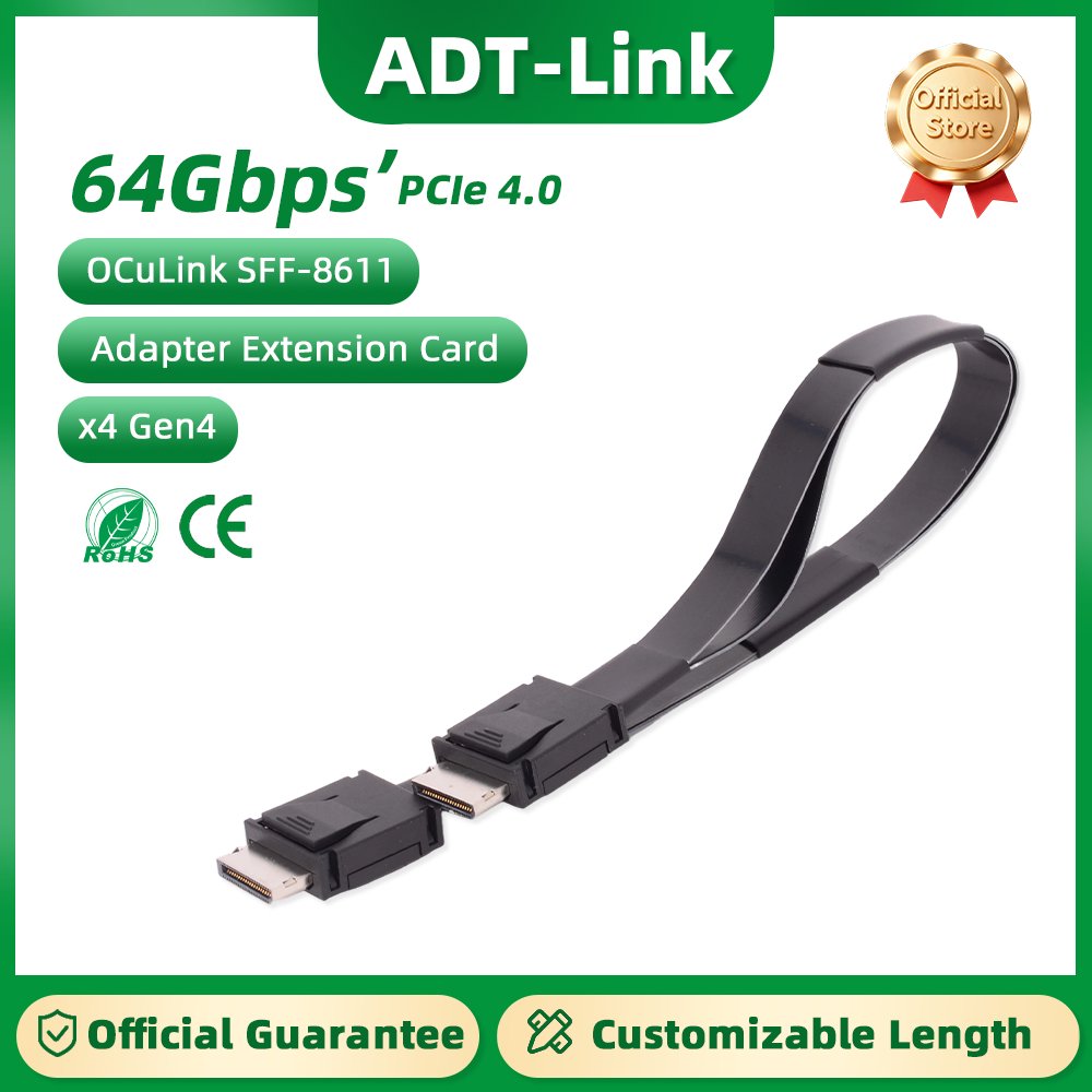 External Gpu Dock Pcie 4.0 Oculink - ADT-Link PCI-E 4,0 X4 SFF-8611 Cable