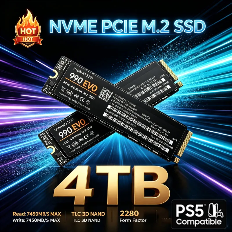 M.2 Nvme 4Tb Pcie 4.0 Ssd - SSD NVMe M.2 para Juegos 990
