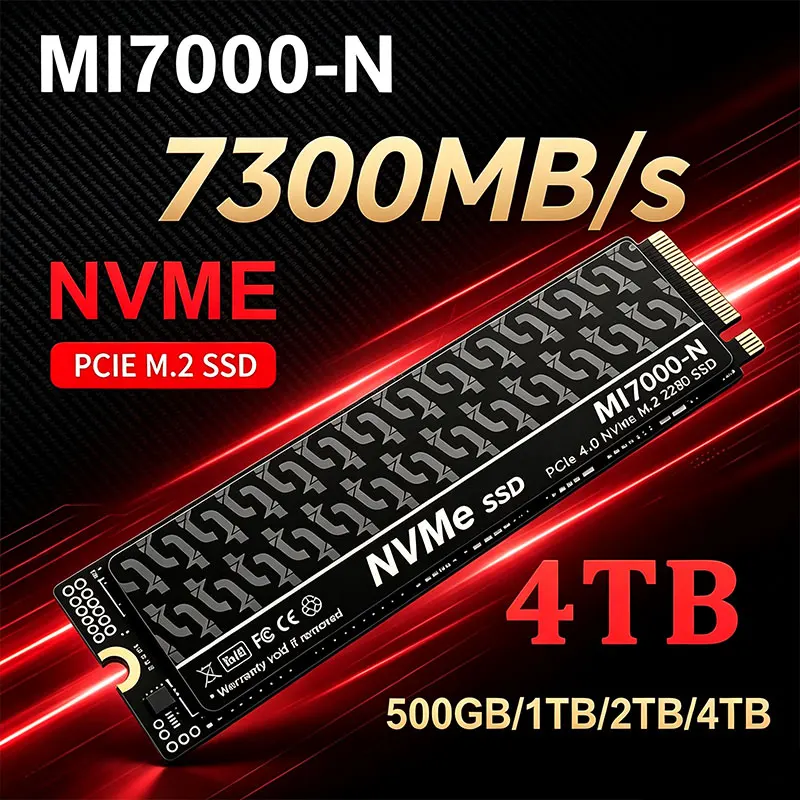 M.2 Nvme 4Tb Pcie 4.0 Ssd - MI7000-N SSD de 7300MB/s, 1TB, 2TB,