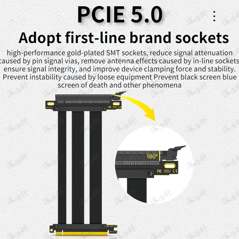Cable Riser PCIe 5.0 x16, Perf - Pcie 4.0 X16 Riser Cable 90 Degree reseña y precio