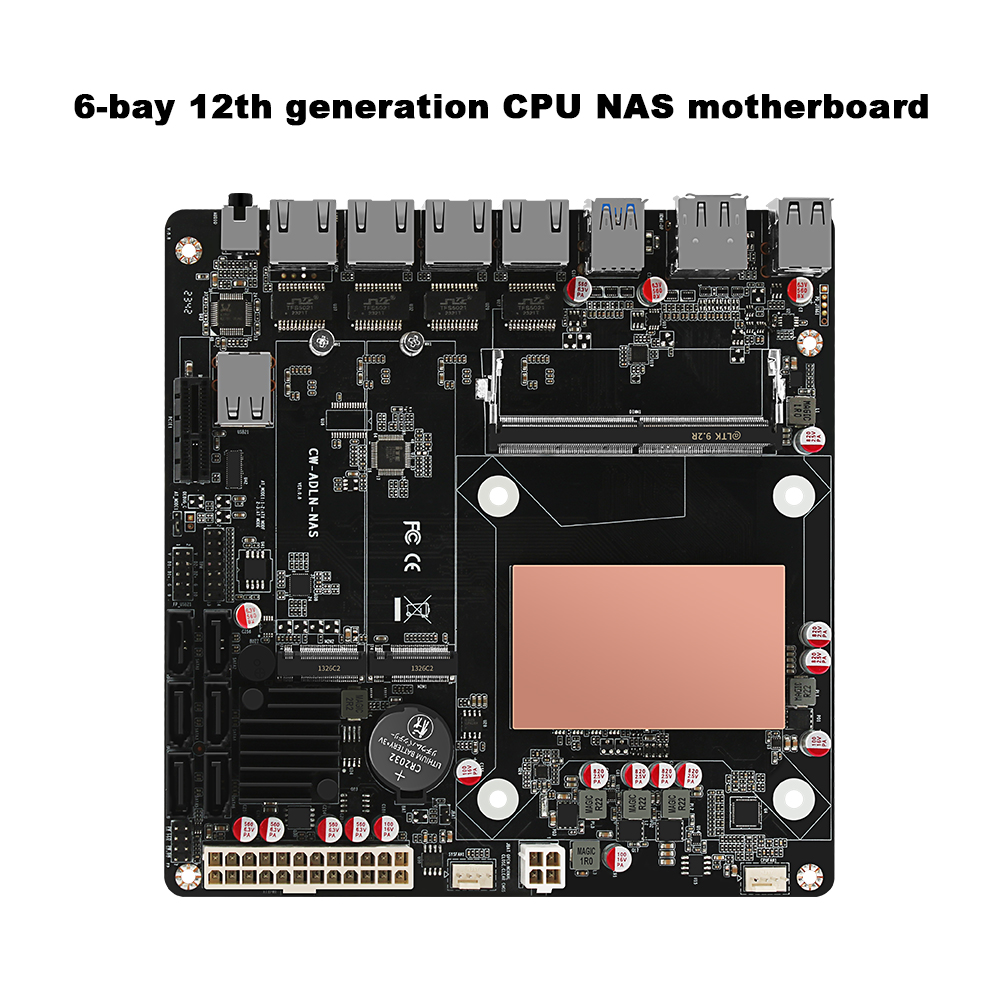 Placa Base NAS N100/N150 de 6  - Nas Motherboard N100 6 Sata reseña y precio