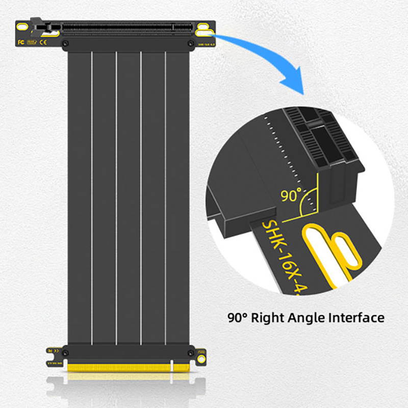 TEUCER PCI-E 4.0 X16 Cable ele - Pcie 4.0 X16 Riser Cable 90 Degree reseña y precio