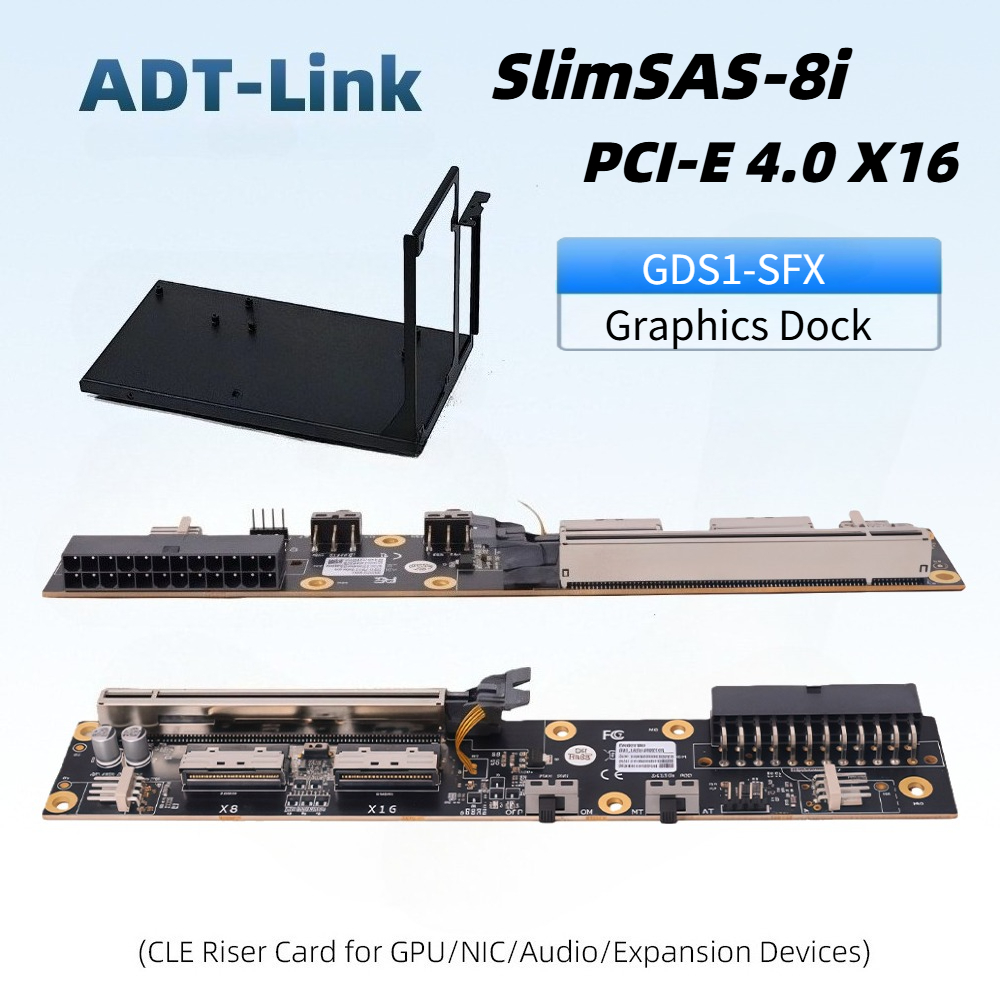 Base de Conexión Dual SlimSAS  - External Gpu Dock Pcie 4.0 Oculink reseña y precio