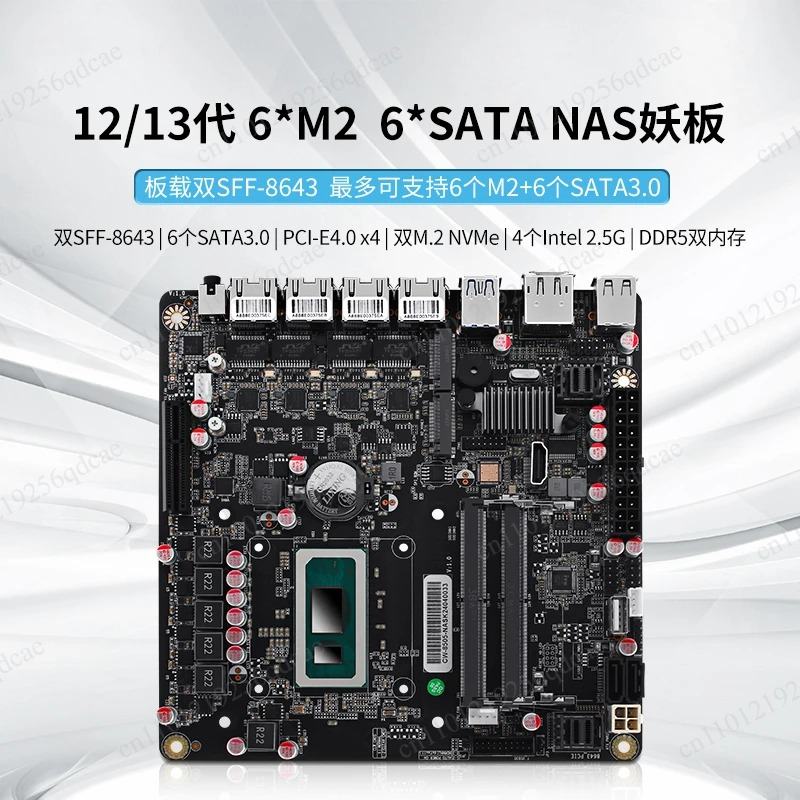 Placa Base NAS Escalable de 10 - Nas Motherboard N100 6 Sata reseña y precio