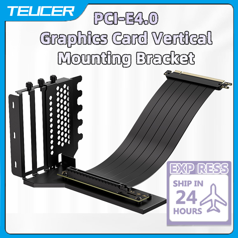 TEUCER-Soporte de montaje Vert - Pcie 4.0 X16 Riser Cable 90 Degree reseña y precio