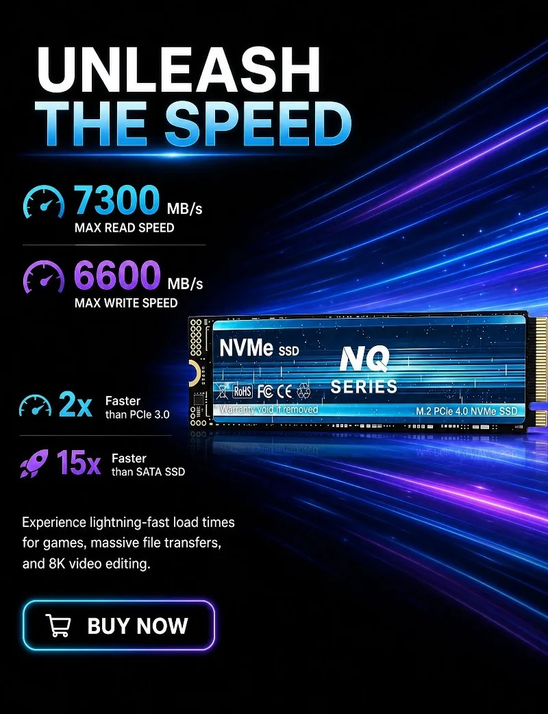 NQ 2TB 4TB SSD M.2 NVMe, Unida - M.2 Nvme 4Tb Pcie 4.0 Ssd reseña y precio