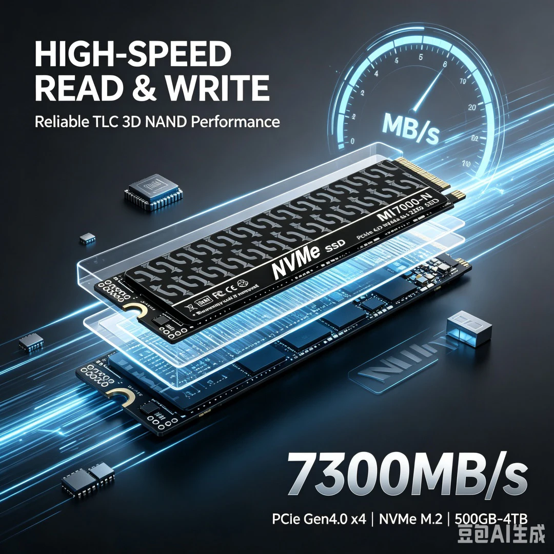 MI7000-N SSD de 7300MB/s, 1TB, - M.2 Nvme 4Tb Pcie 4.0 Ssd reseña y precio