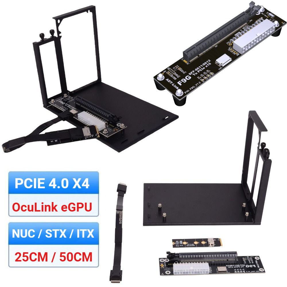 F9G-BK7 EGPU Oculink GPU Dock  - External Gpu Dock Pcie 4.0 Oculink reseña y precio