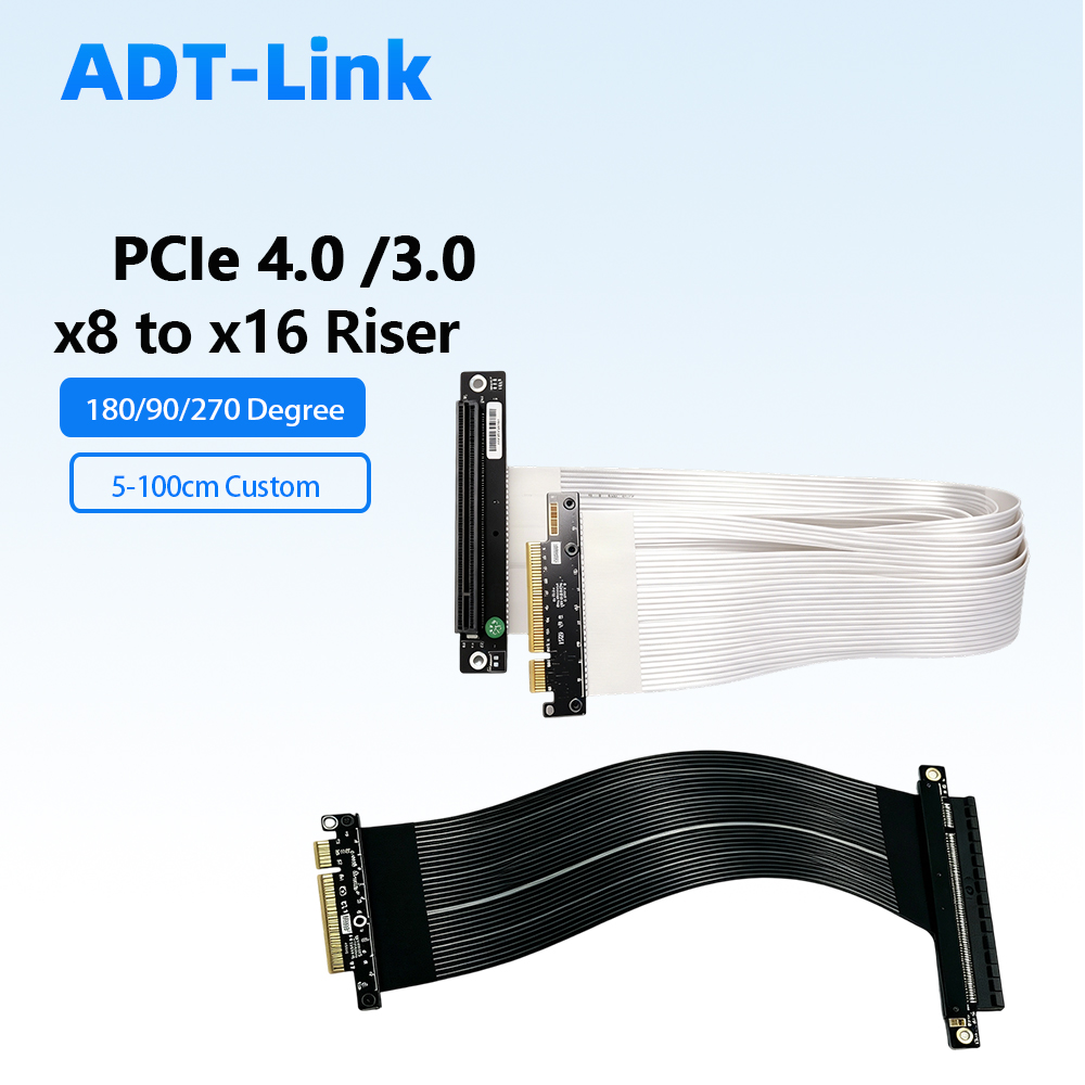 Cable adaptador plano personal - Pcie 4.0 X16 Riser Cable 90 Degree reseña y precio